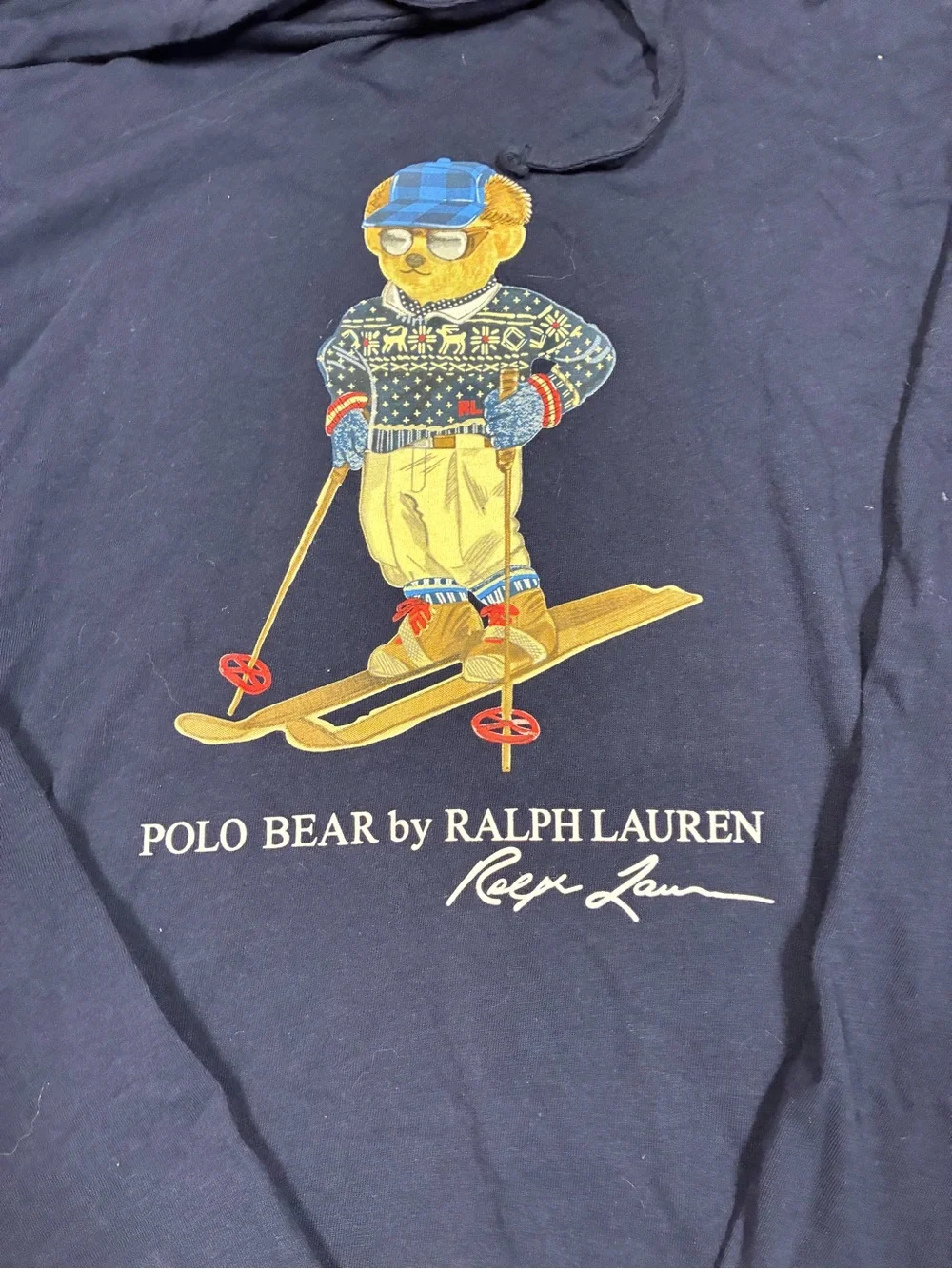 Polo Ralph Lauren Bear Ski Logo Pullover Jersey Hoodie Long Sleeve Tee
